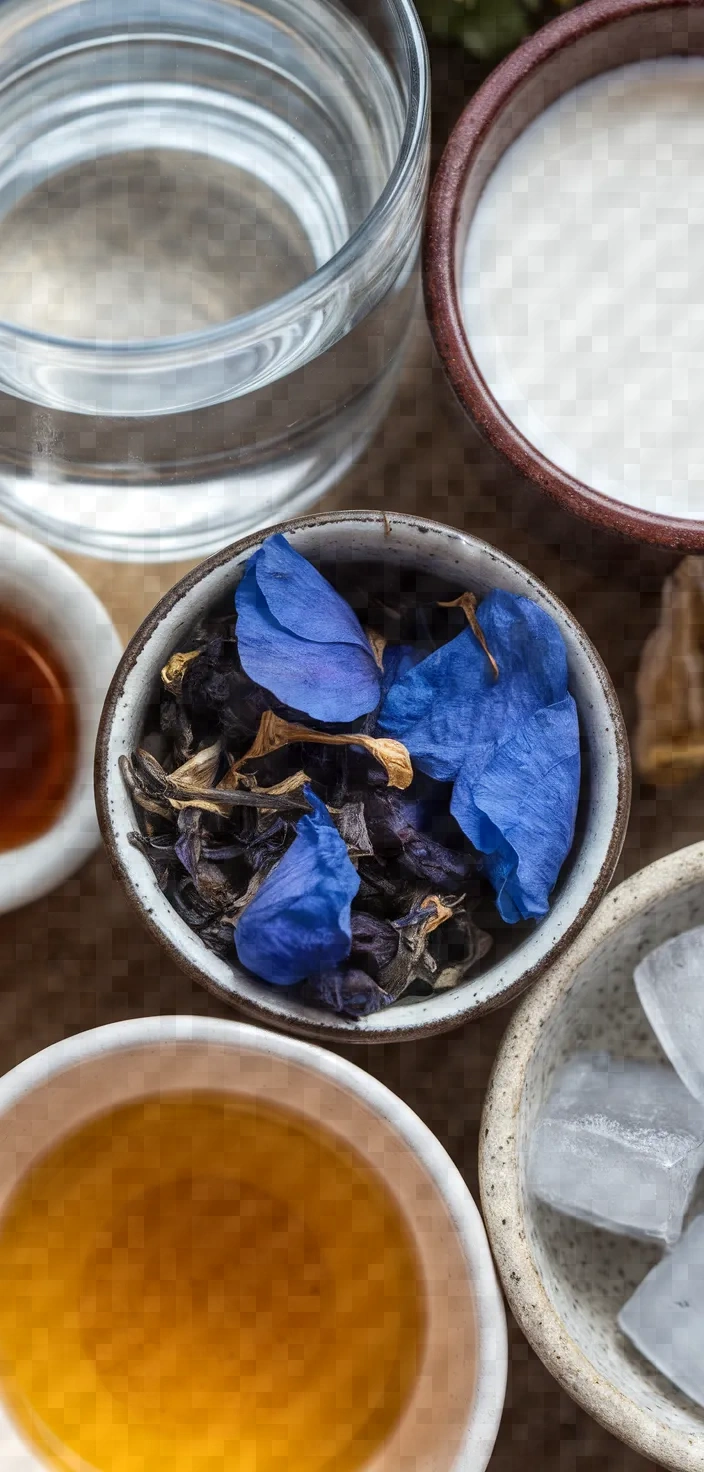 Ingredients photo for Blue Milk Tea Recipe