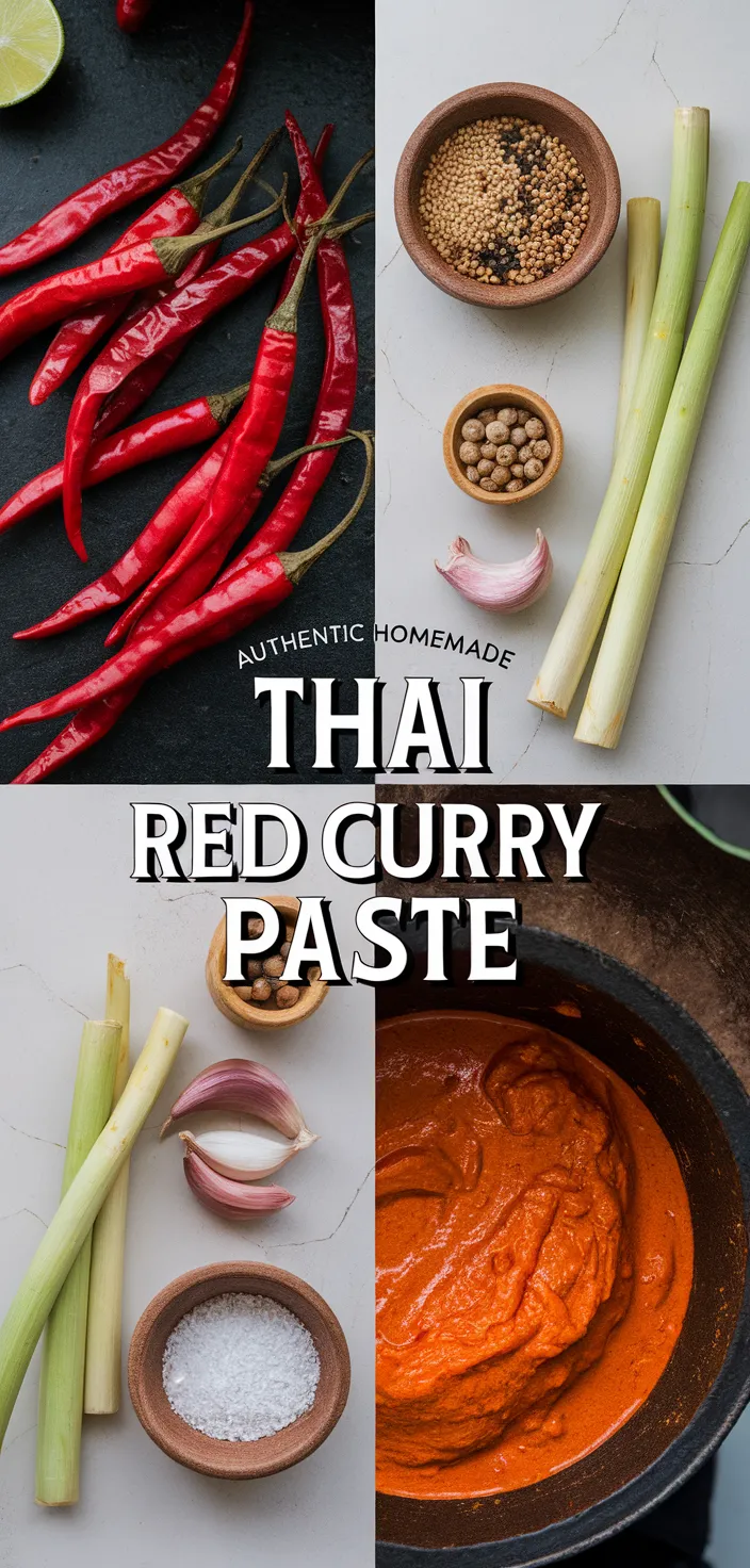 A photo of Authentic Homemade Thai Red Curry Paste Recipe