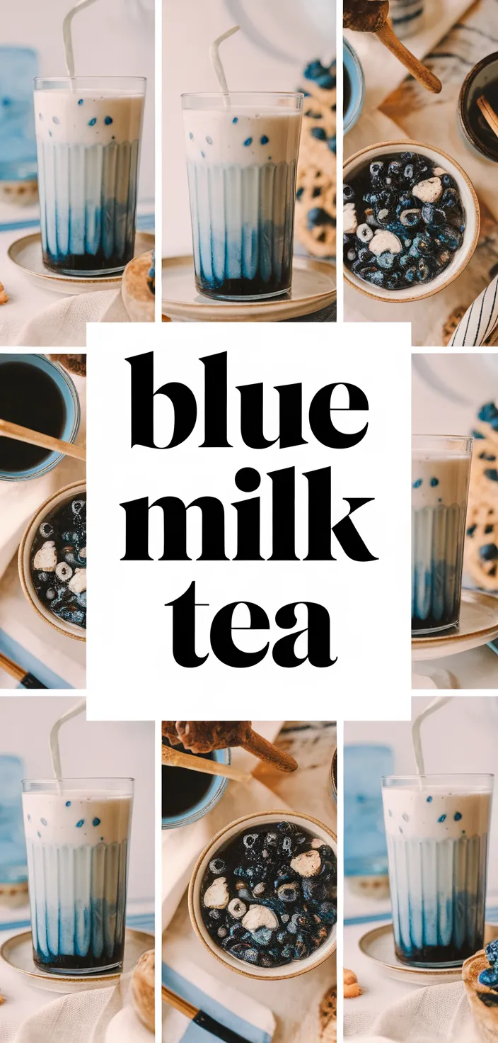 A photo of Blue Milk Tea Recipe
