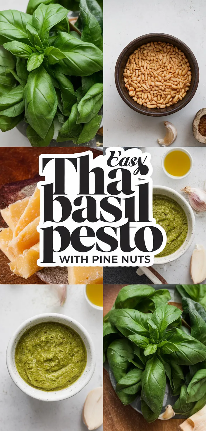 A photo of Easy Thai Basil Pesto With Pine Nuts Recipe