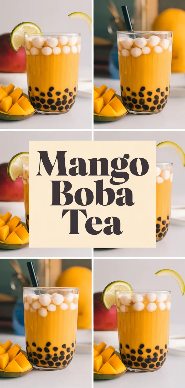 A photo of Mango Boba Tea Recipe