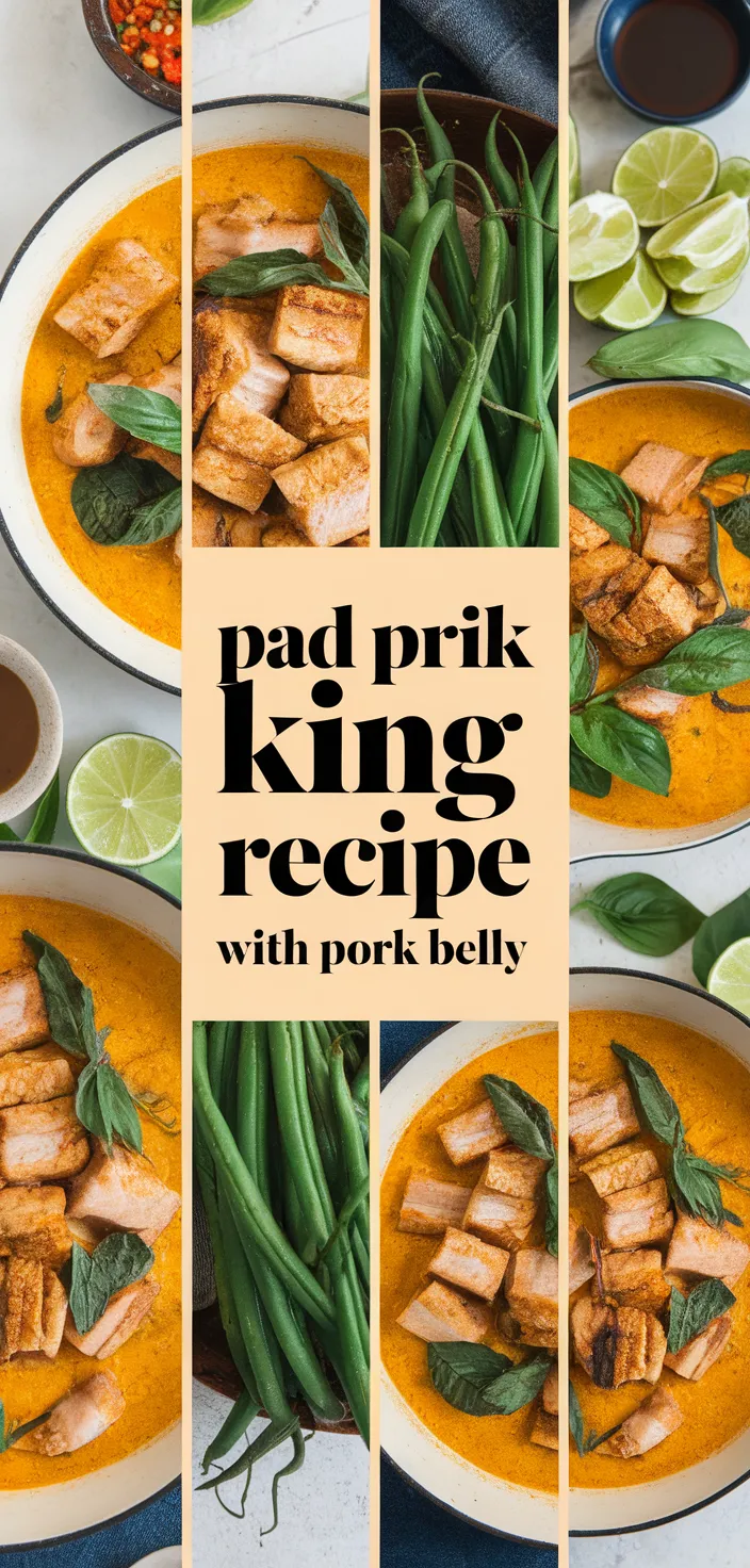 A photo of Pad Prik King Recipe With Pork Belly