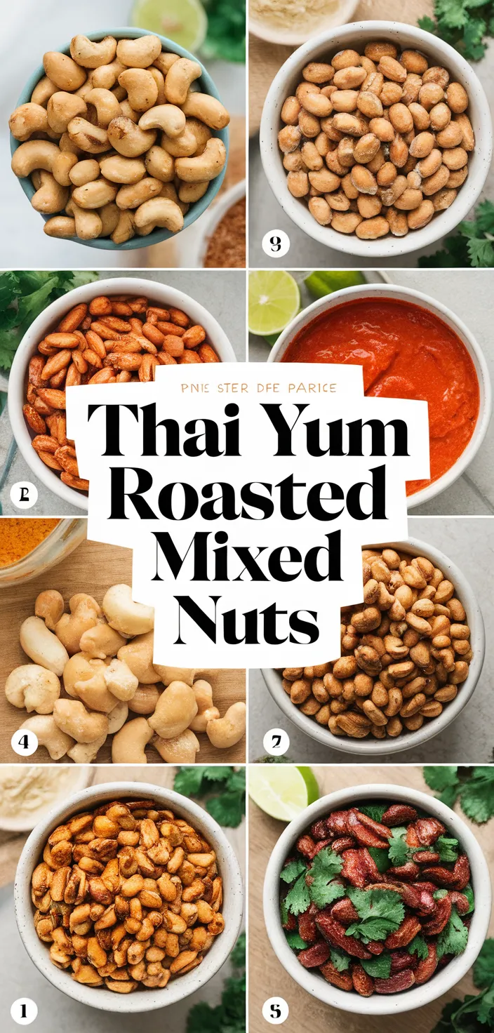 A photo of Thai Tom Yum Roasted Mixed Nuts Recipe