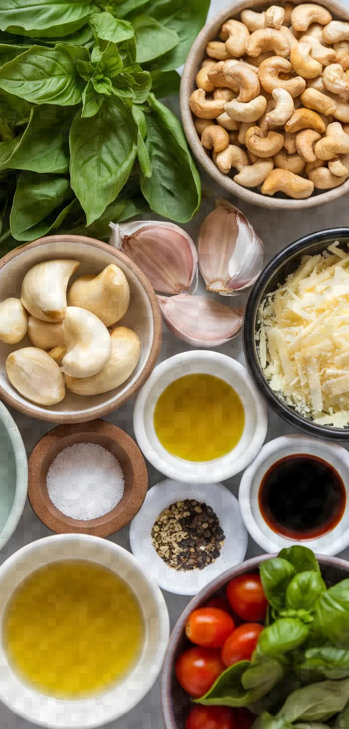Ingredients photo for Thai Basil Pesto Pasta Recipe