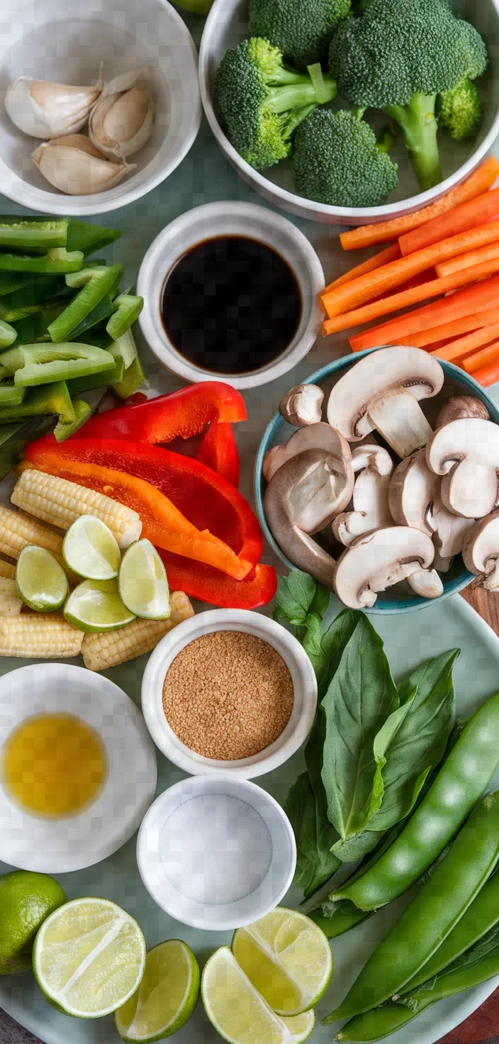 Ingredients photo for Thai Mixed Vegetable Stir Fry Recipe