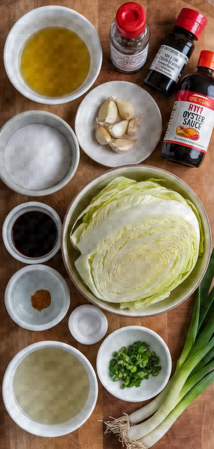 Ingredients photo for Thai Stir Fried Cabbage Recipe