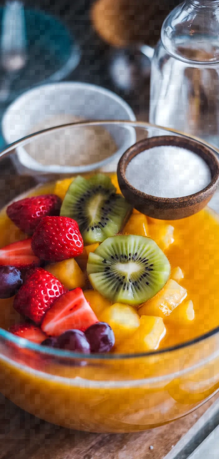 Ingredients photo for Agar Agar Fruit Jelly Recipe