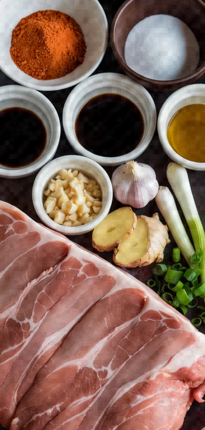 Ingredients photo for Five Spice Pork Belly Recipe