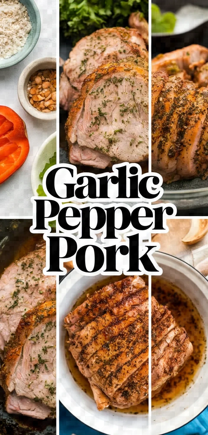 A photo of Garlic Pepper Pork Recipe