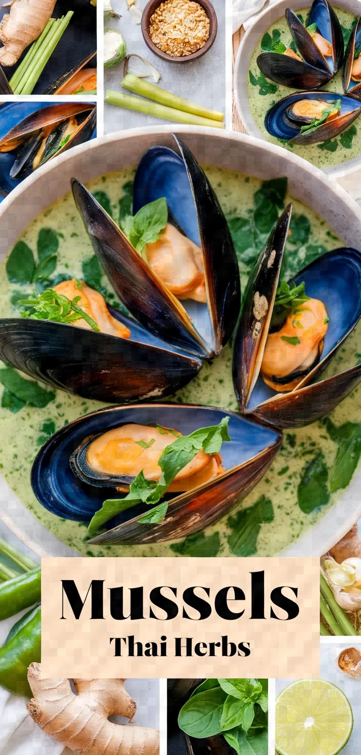 A photo of Mussels With Thai Herbs Recipe