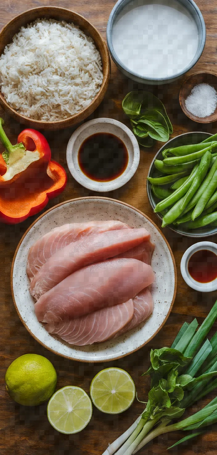 Ingredients photo for Green Curry Fried Rice Recipe