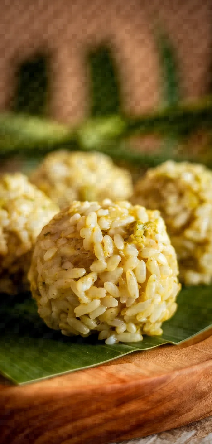 Green Curry Rice Balls Recipe