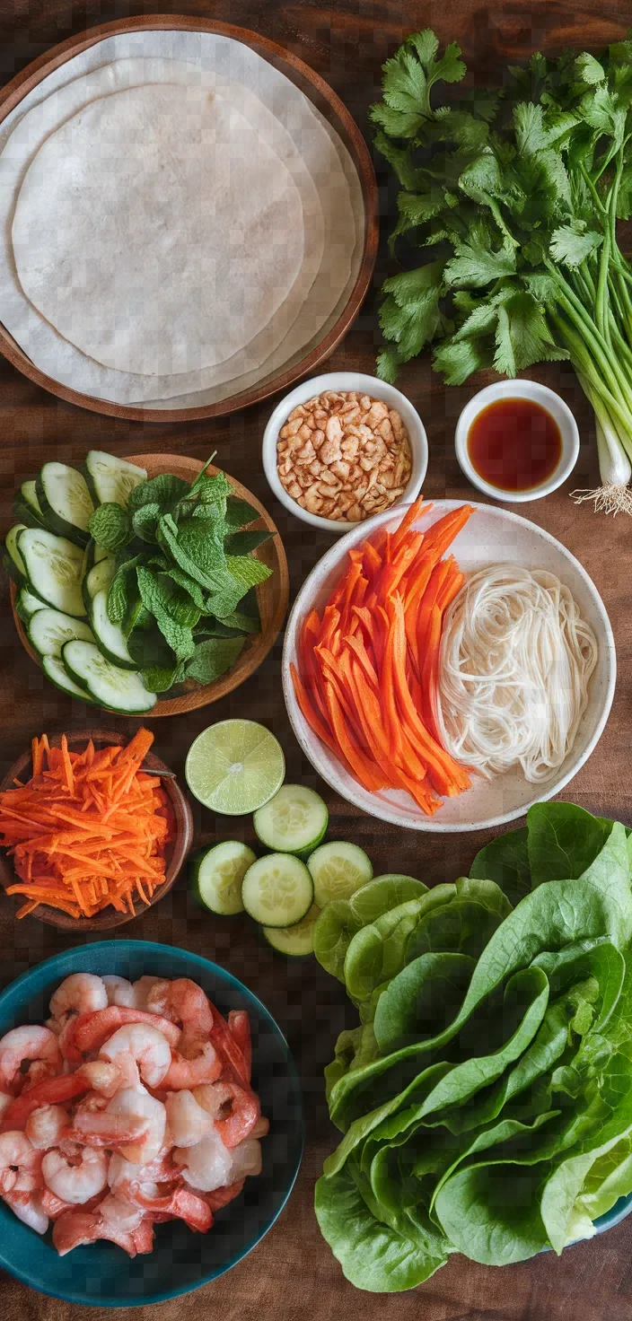 Ingredients photo for Green Curry Spring Rolls Recipe