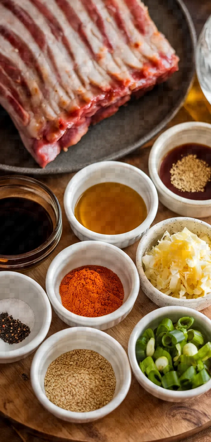 Ingredients photo for Honey Garlic Ribs Recipe