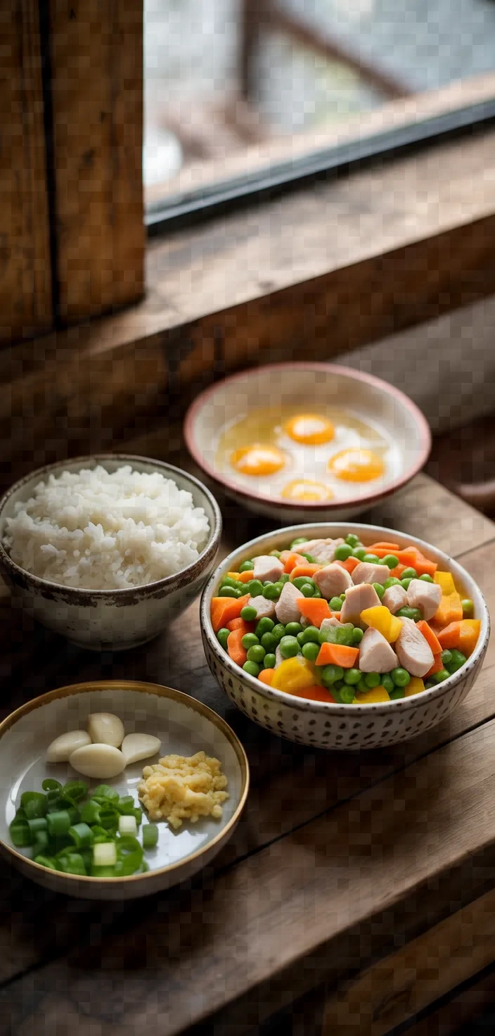 Ingredients photo for Leftover Fried Rice Recipe