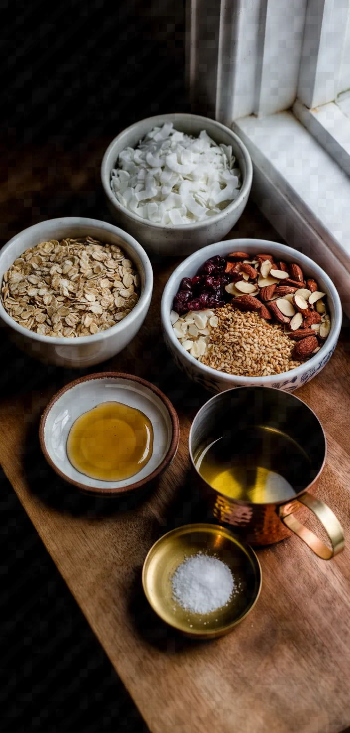 Ingredients photo for Coconut Sesame Granola Recipe
