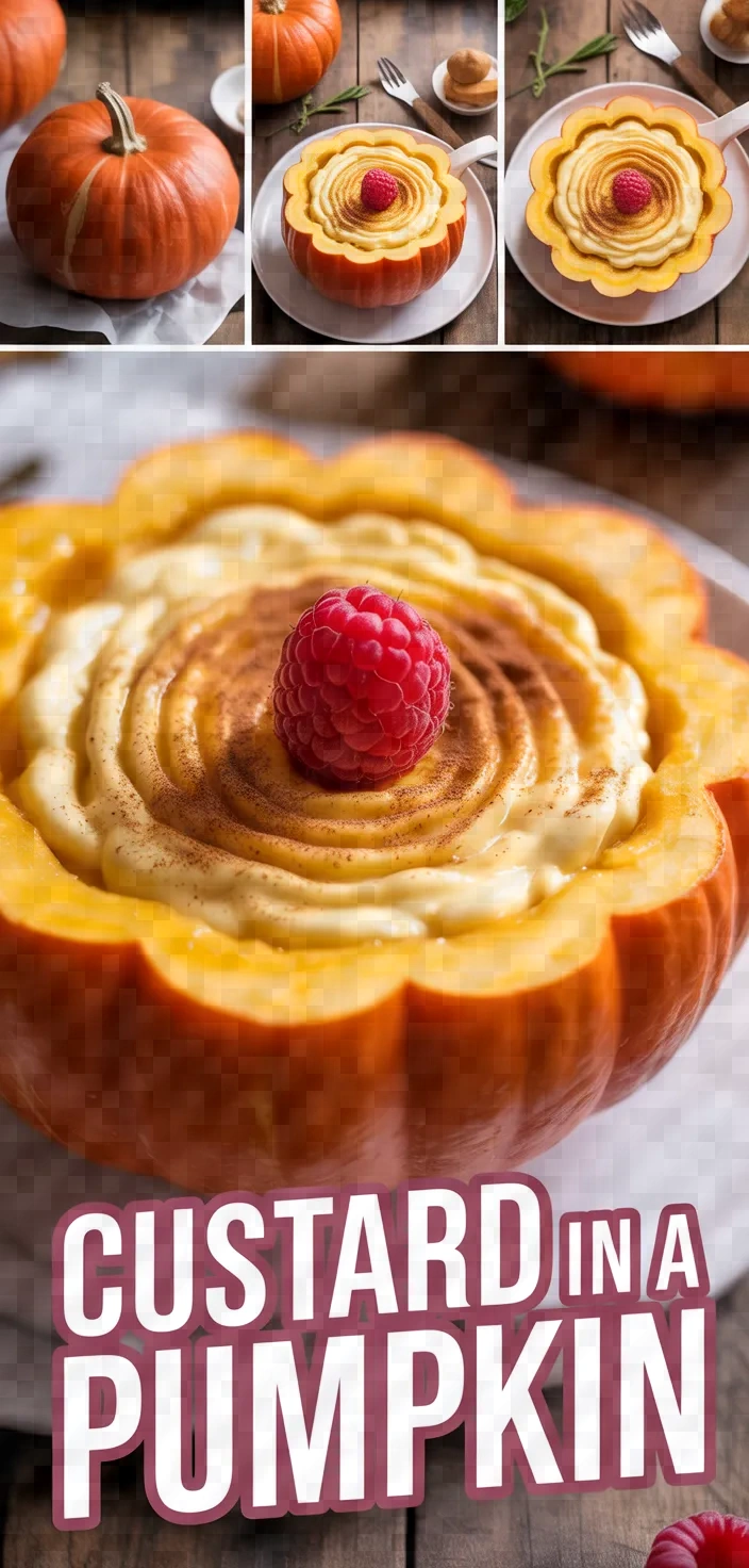 A photo of Custard In A Pumpkin Recipe