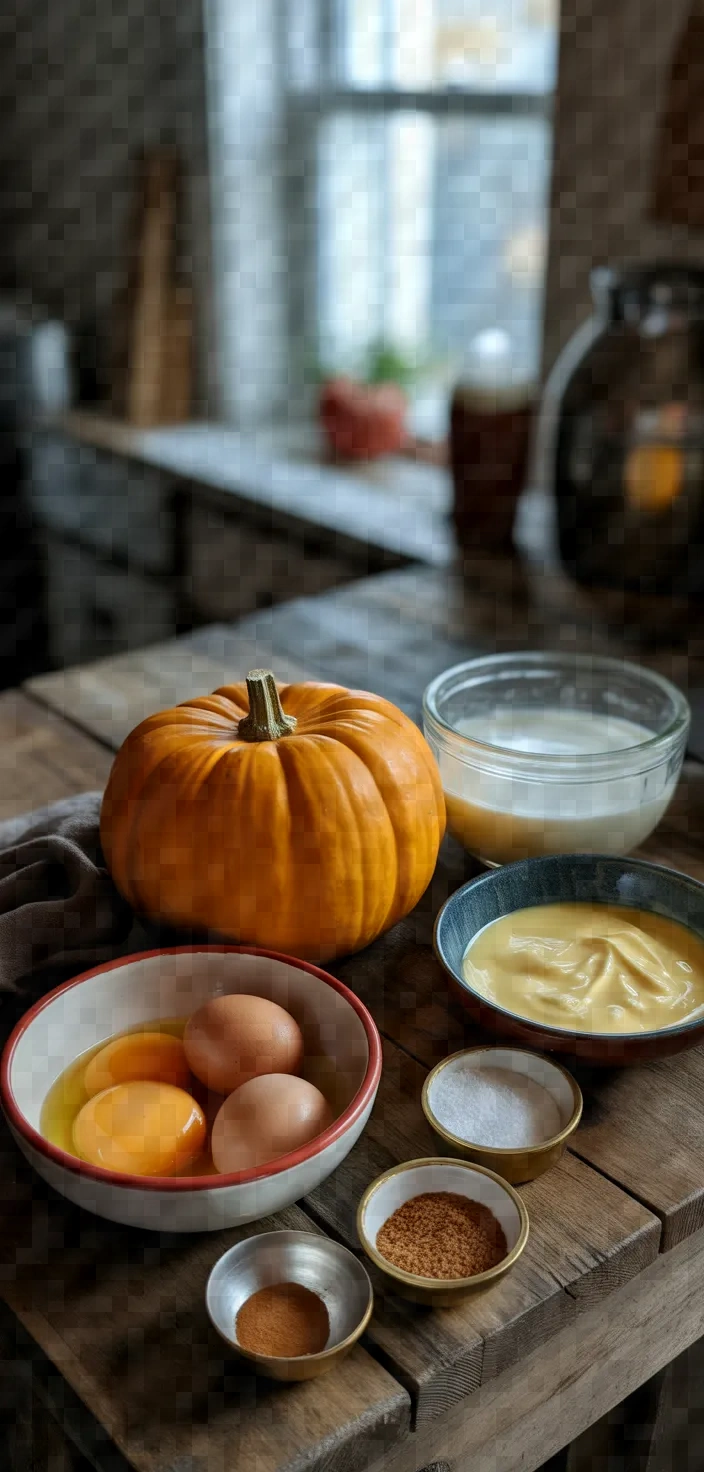 Ingredients photo for Custard In A Pumpkin Recipe