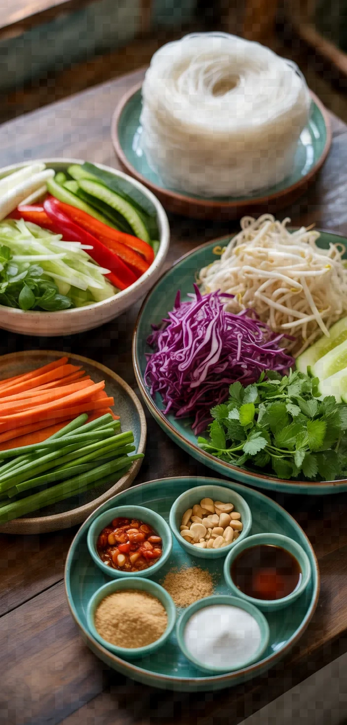 Ingredients photo for Rice Noodle Salad Recipe